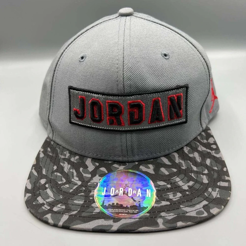 Air Jordan Hat Men Gray Camouflage‎ Embroidered Jumpman Snap Back Cap